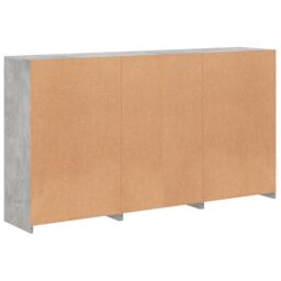 Berkfield Home Sideboard with LED Lights Concrete Grey 181.5x37x100 cm - thumbnail 8