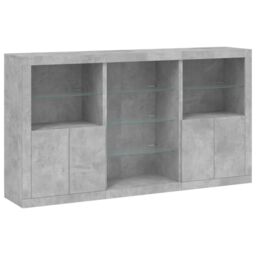 Berkfield Home Sideboard with LED Lights Concrete Grey 181.5x37x100 cm - thumbnail 3