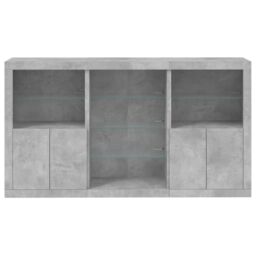 Berkfield Home Sideboard with LED Lights Concrete Grey 181.5x37x100 cm - thumbnail 6