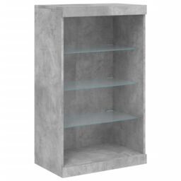Berkfield Home Sideboard with LED Lights Concrete Grey 181.5x37x100 cm - thumbnail 9
