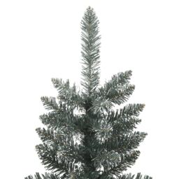 Berkfield Home Artificial Slim Christmas Tree with Stand Green 210 cm PVC - thumbnail 3