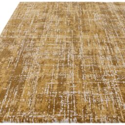 The Rug Shop UK Gold Modern Abstract Luxurious Easy To Clean Latex Back Rug - Size: 240 cm x 340 cm - thumbnail 3