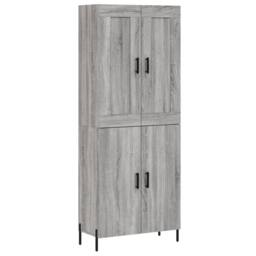 Berkfield Home Highboard Grey Sonoma 69.5x34x180 cm Engineered Wood - thumbnail 3