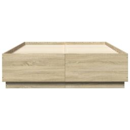 Berkfield Home Bed Frame without Mattress Sonoma Oak 120x200 cm in Brown - Size: Small Double - thumbnail 4