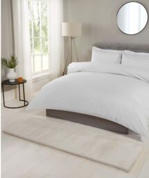 The Linen Consultancy TLC 5 Star Hotel Concept Luxury Faux Fur Ivory Rug - Size: 150 cm x 200 cm - thumbnail 2