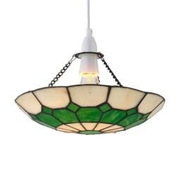 First Choice Lighting Totnes - Tiffany Green Uplight Easy Fit Pendant Shade - thumbnail 1