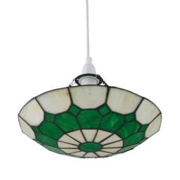 First Choice Lighting Totnes - Tiffany Green Uplight Easy Fit Pendant Shade - thumbnail 2