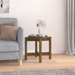 Berkfield Home Beautiful Coffee Table Honey Brown Ã˜ 52.5x45 cm Solid Wood Pine - thumbnail 2