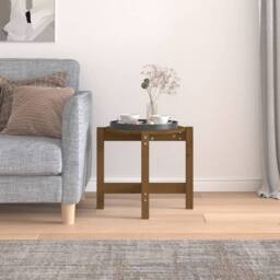 Berkfield Home Beautiful Coffee Table Honey Brown Ã˜ 52.5x45 cm Solid Wood Pine - thumbnail 1