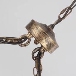 NIVOR 20-Light Waggon Wheel Kitchen Chandelier Bronze Adjustable Pendant E27 - thumbnail 8