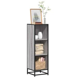Berkfield Home Book Cabinet Grey Sonoma 33.5x33x107.5 cm Engineered Wood - thumbnail 1