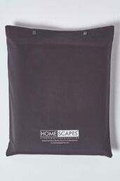 Homescapes Egyptian Cotton Duvet Cover with Pillowcase 1000 TC in Charcoal - Size: King - thumbnail 5