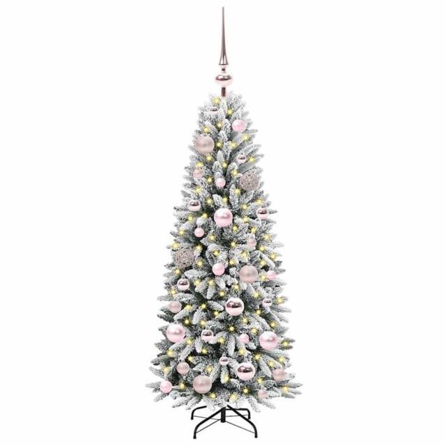 Berkfield Home Green Artificial Christmas Tree with 150 LEDs White 53 x 53 x 120 cm - image 1