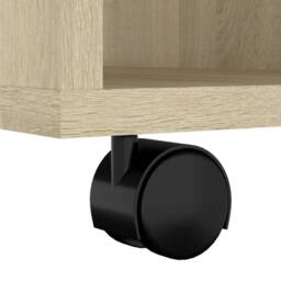 Berkfield Home Rolling Cabinet Sonoma Oak 60x35x75 cm Engineered Wood in Light Oak - Size: 60 x 35 x 75 cm - thumbnail 9