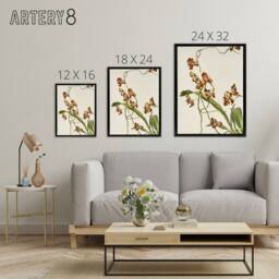"Artery8 Frederick Sander Oncidium Superbiens Orchid Flowers Framed Canvas Art - Size: W12"" x H16""" - thumbnail 4