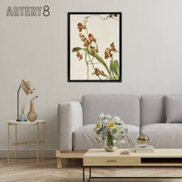 "Artery8 Frederick Sander Oncidium Superbiens Orchid Flowers Framed Canvas Art - Size: W12"" x H16""" - thumbnail 3