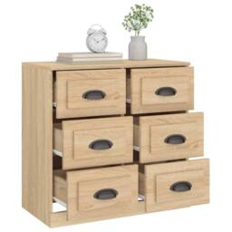 Berkfield Home Sideboard Sonoma Oak 70x35.5x67.5 cm Engineered Wood in Light Tan - thumbnail 5