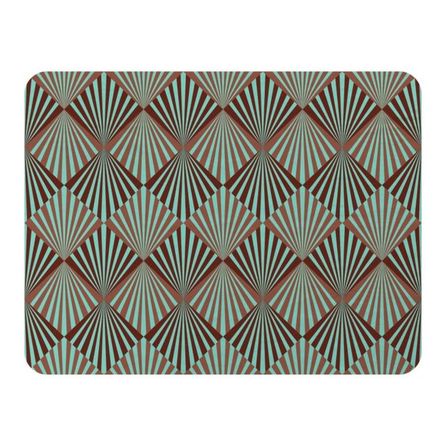 Benjamin Tate Design Green Geometric Rays Blanket in Natural - Size: 120 cm x 150 cm - image 1