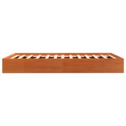 Berkfield Home Bed Frame without Mattress Wax Brown 75x190 cm Small Single Solid Wood Pine - thumbnail 5