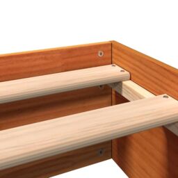 Berkfield Home Bed Frame without Mattress Wax Brown 75x190 cm Small Single Solid Wood Pine - thumbnail 6