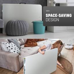 Keplin 6ft Folding Table - Portable, Waterproof, Indoor/Outdoor, 180x70x74cm in White - Size: 180 x 70 x 74 cm - thumbnail 5