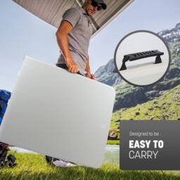 Keplin 6ft Folding Table - Portable, Waterproof, Indoor/Outdoor, 180x70x74cm in White - Size: 180 x 70 x 74 cm - thumbnail 6