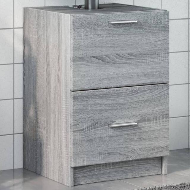 Berkfield Home Sink Cabinet Grey Sonoma 40x37x59 cm Engineered Wood - Size: 40 x 37 x 59 cm - image 1