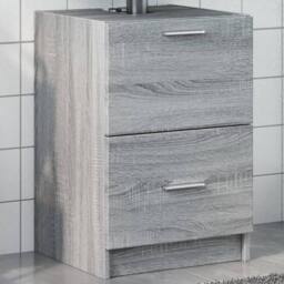 Berkfield Home Sink Cabinet Grey Sonoma 40x37x59 cm Engineered Wood - Size: 40 x 37 x 59 cm