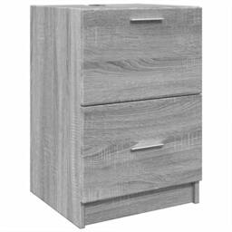 Berkfield Home Sink Cabinet Grey Sonoma 40x37x59 cm Engineered Wood - Size: 40 x 37 x 59 cm - thumbnail 2