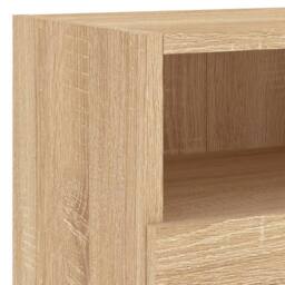 Berkfield Home Versatile 4 Piece TV Wall Units Sonoma Oak Engineered Wood in Light Brown - thumbnail 9