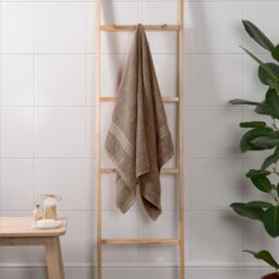 OHS 4 Pack of 100% Cotton Bathroom Bath Towel in Light Beige - thumbnail 5