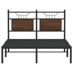 Berkfield Home Bed Frame without Mattress Brown Oak 120x200 cm Engineered Wood - Size: Small Double - thumbnail 6