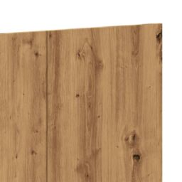 Berkfield Home Bed Headboard Artisan Oak 200x1.5x80 cm Engineered Wood in Brown - thumbnail 5
