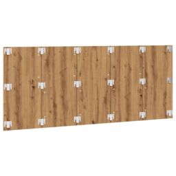 Berkfield Home Bed Headboard Artisan Oak 200x1.5x80 cm Engineered Wood in Brown - thumbnail 4