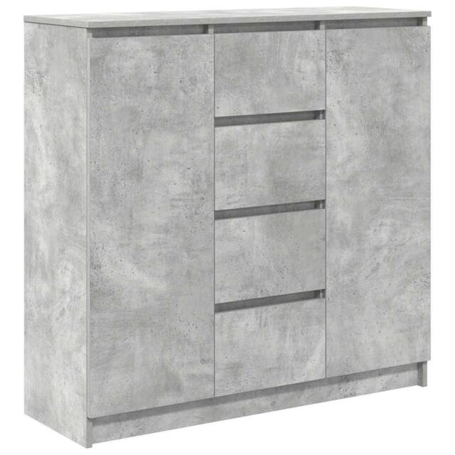 Berkfield Home Sideboard with Drawers Concrete Grey 100.5x35x98.5 cm Engineered Wood - image 1