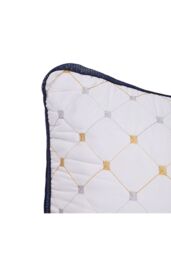 Living and Home Comfortable Pillow with Gold & Silver Geometric Embroidery in White - thumbnail 9