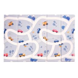 KandyToys Large Foldable Waterproof Baby Play Mat in Blue - thumbnail 1