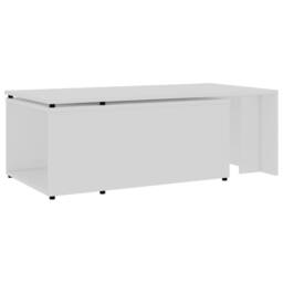 Berkfield Home Stylish Coffee Table White 150x50x35 cm Engineered Wood - Size: 150 x 50 x 35 cm - thumbnail 5