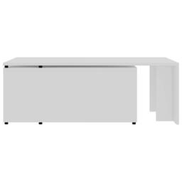 Berkfield Home Stylish Coffee Table White 150x50x35 cm Engineered Wood - Size: 150 x 50 x 35 cm - thumbnail 7
