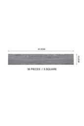 Living and Home 36Pcs Rustic Wood Grain Self-adhesive PVC Flooring Planks in Grey - thumbnail 5