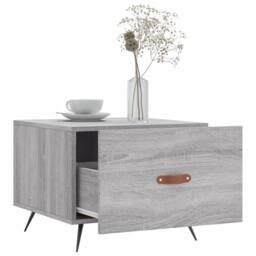 Berkfield Home Coffee Table Grey Sonoma 50x50x40 cm Engineered Wood - Size: 50 x 50 x 40 cm - thumbnail 4