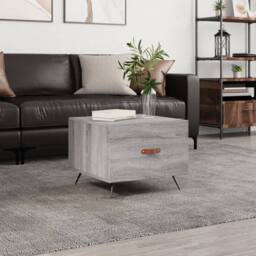 Berkfield Home Coffee Table Grey Sonoma 50x50x40 cm Engineered Wood - Size: 50 x 50 x 40 cm - thumbnail 2