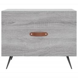 Berkfield Home Coffee Table Grey Sonoma 50x50x40 cm Engineered Wood - Size: 50 x 50 x 40 cm - thumbnail 5