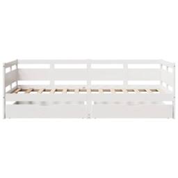 Berkfield Home Daybed with Drawers without Mattress White 90x200 cm Solid Wood - thumbnail 4