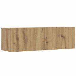 Berkfield Home Wall Mounted TV Cabinets 3 pcs Artisan Oak 100x30x30 cm Engineered Wood in Brown - Size: 100 x 30 x 30 cm - thumbnail 4