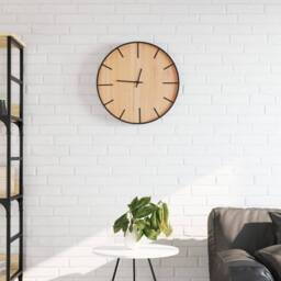 Berkfield Home Wall Clock Brown √ò39 cm Iron & Engineered Wood - thumbnail 2
