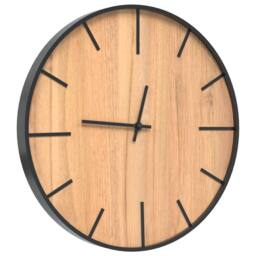 Berkfield Home Wall Clock Brown √ò39 cm Iron & Engineered Wood - thumbnail 1