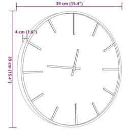 Berkfield Home Wall Clock Brown √ò39 cm Iron & Engineered Wood - thumbnail 7