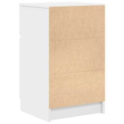Berkfield Home Bedside Cabinet White 39x35x65 cm Engineered Wood - Size: 39 x 35 x 65 cm - thumbnail 8