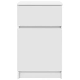 Berkfield Home Bedside Cabinet White 39x35x65 cm Engineered Wood - Size: 39 x 35 x 65 cm - thumbnail 6